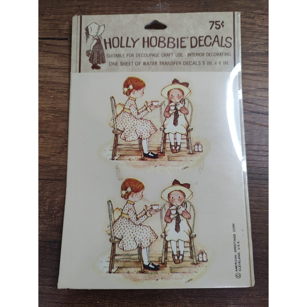 New Vintage Holly Hobbie Decals 1 Sealed Sheet American Greetings   NIP NOS